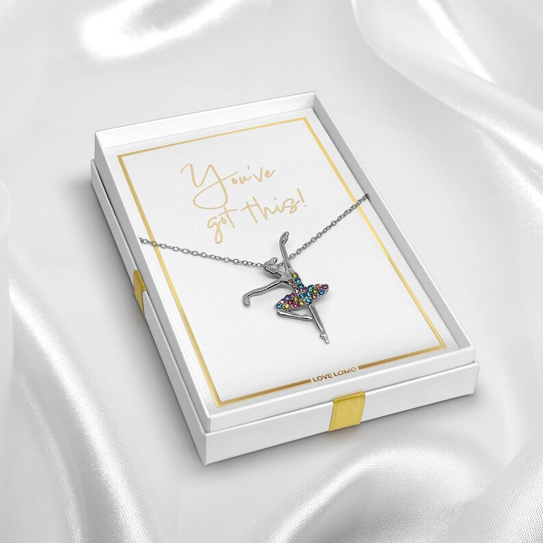 “You’ve got this” Ballerina Necklace Gift