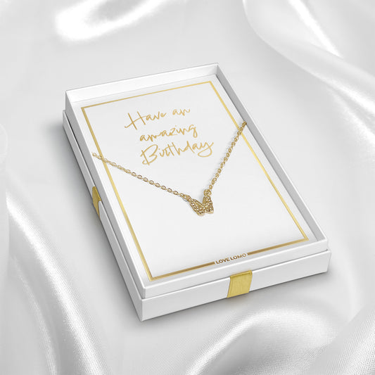 “Have an Amazing Birthday” Butterfly necklace gift