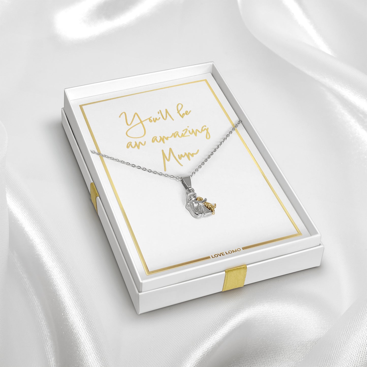 “You’ll be an Amazing Mum” Dog Hug necklace gift